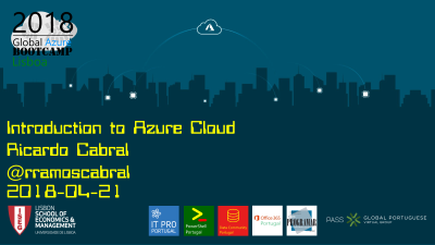 2018-04-21 'Introduction to Azure Cloud' slide image